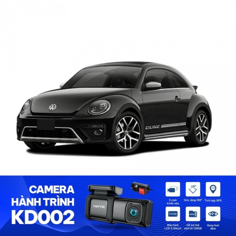 Lắp Đặt Camera Hành Trình Ô Tô KD002 Cho Xe Volkswagen Beetle Dune 